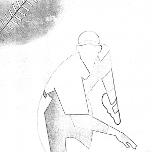 Baseball Pitcher Sketch Art Row One Brand